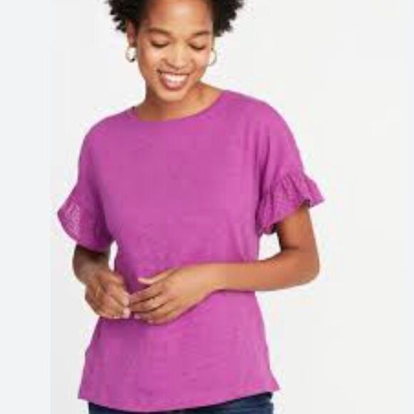 Old Navy Tops - NEW WITH TAGS! Old Navy ruffle sleeve top! 16/18 plus